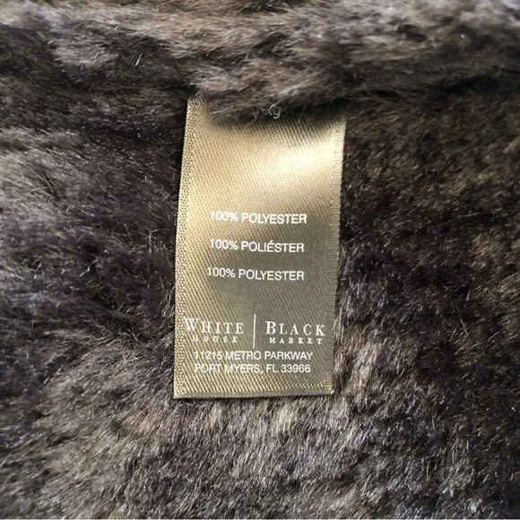 ⭐️NEW⭐️White House Black Market (WHBM) Black Faux Suede Vest - Picture 8 of 10